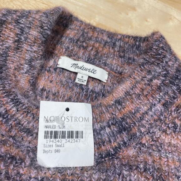 Madewell NWT Space-Dyed Eaton Puff-Sleeve Pullover Sweater Size S Wool Blend - Picture 6 of 11
